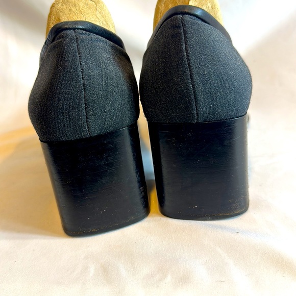 Via Spiga Size 11,Steel Grey Fabric & Black Metal hardware. Soles for non-slip. - Picture 3 of 9